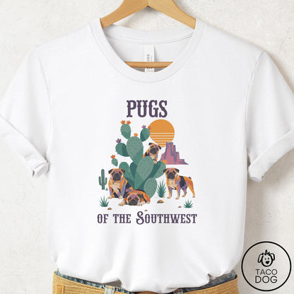 Pug of the Southwest T-Shirt White Taco-Dog