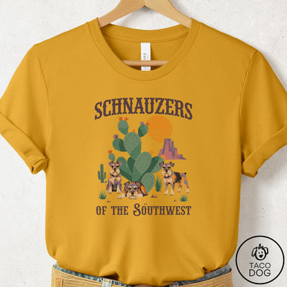 Schnauzer of the Southwest T-Shirt Mustard Taco-Dog