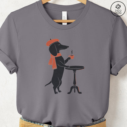 Dachshund Paris Linocut Tee Storm S Taco-Dog
