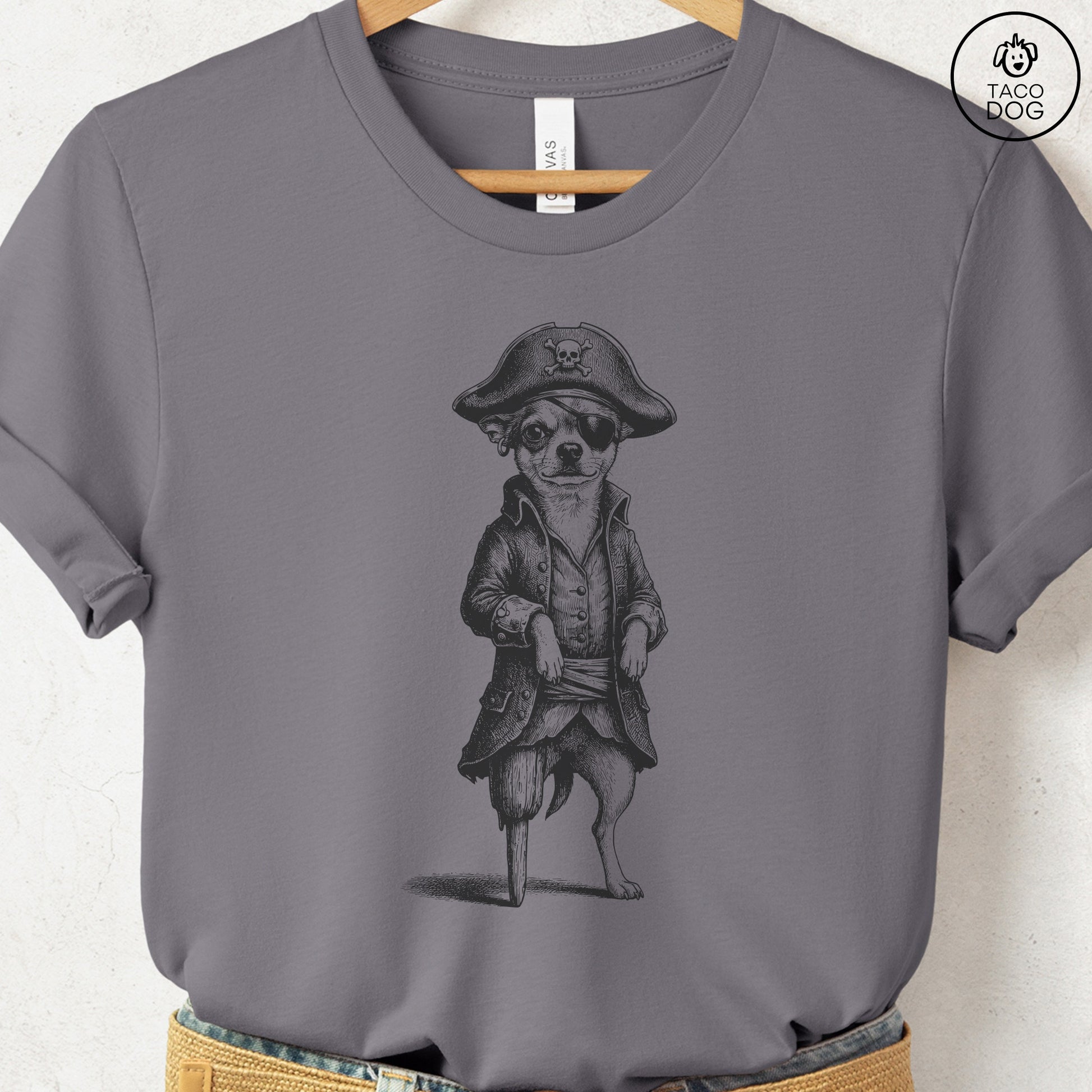 Chihuahua Pirate T-Shirt Storm S Taco-Dog