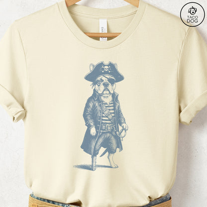 French Bulldog Frenchie Pirate T-Shirt Natural S Taco-Dog