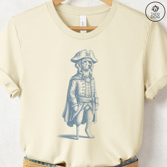 Poodle Pirate T-Shirt Natural S Taco-Dog