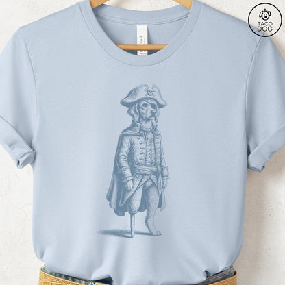 Poodle Pirate T-Shirt Light Blue S Taco-Dog