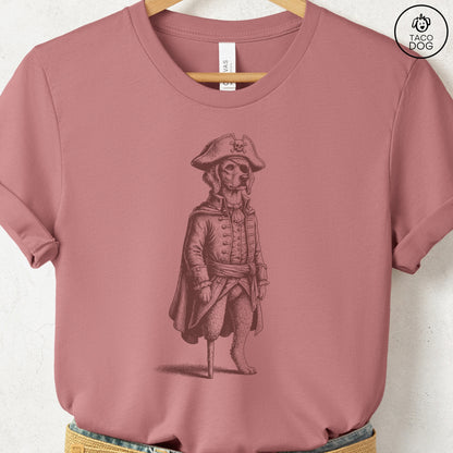Poodle Pirate T-Shirt Heather Mauve S Taco-Dog