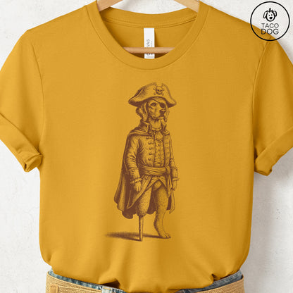 Poodle Pirate T-Shirt Mustard S Taco-Dog