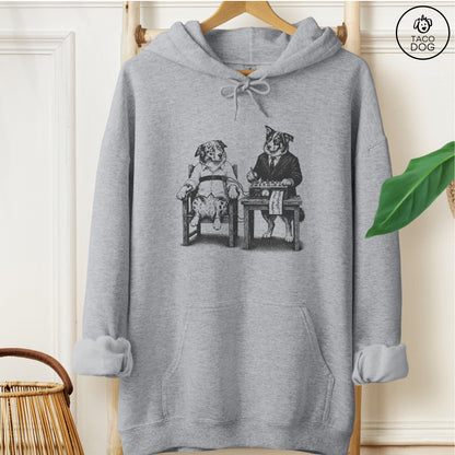 Australian Shepherd Polygraph Hoodie Graphite Heather Taco-Dog