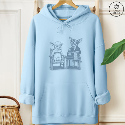 Chihuahua Polygraph Hoodie Light Blue Taco-Dog