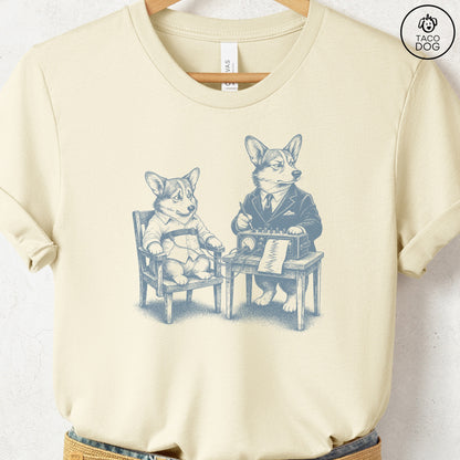 Corgi Polygraph T-Shirt Natural Taco-Dog