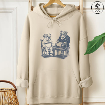 English Bulldog Polygraph Hoodie Sand Taco-Dog