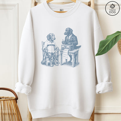 Flat-Coated Retriever Polygraph Sweatshirt White Taco-Dog