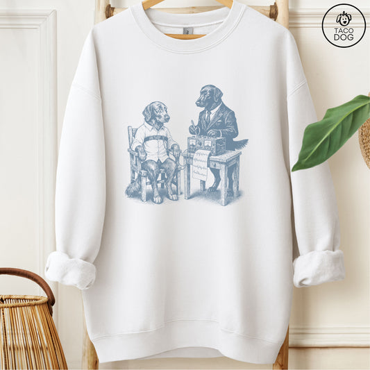 Flat-Coated Retriever Polygraph Sweatshirt White Taco-Dog