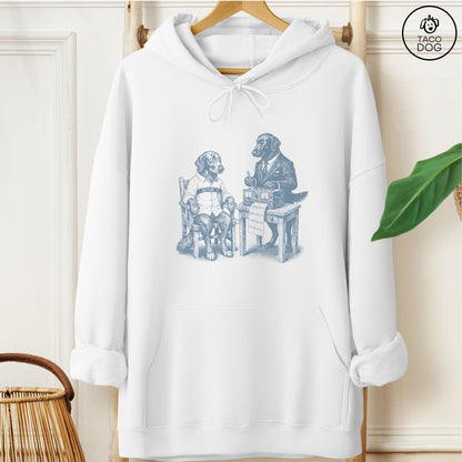Flat-Coated Retriever Polygraph Hoodie White Taco-Dog