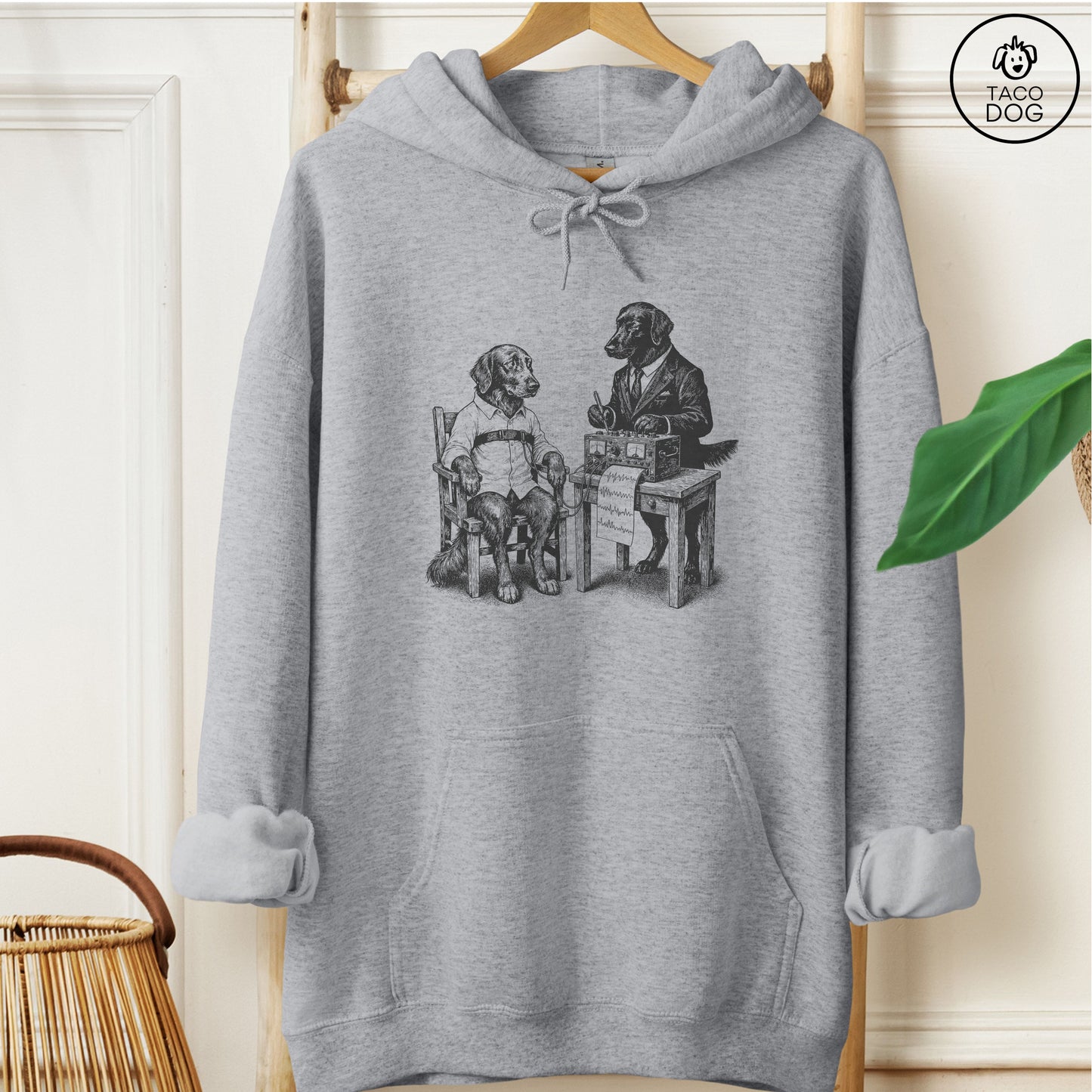 Flat-Coated Retriever Polygraph Hoodie Graphite Heather Taco-Dog