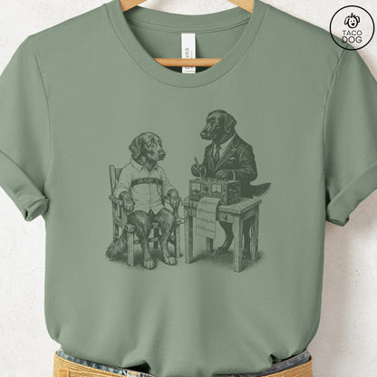 Flat-Coated Retriever Polygraph T-Shirt Sage Taco-Dog