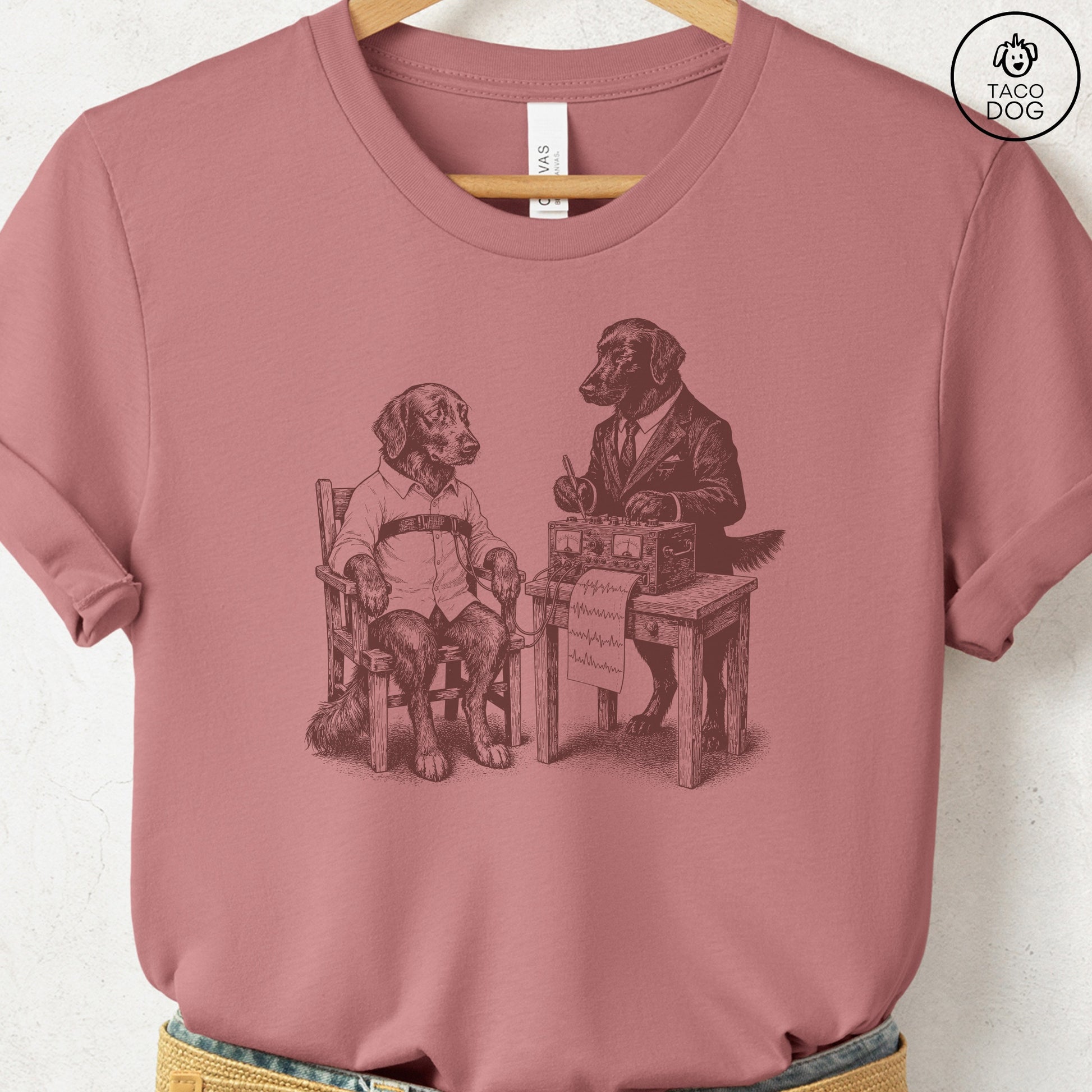 Flat-Coated Retriever Polygraph T-Shirt Heather Mauve Taco-Dog