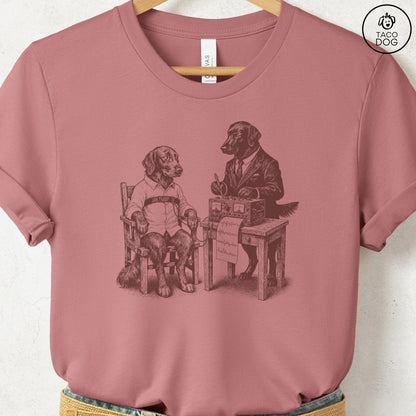 Flat-Coated Retriever Polygraph T-Shirt Heather Mauve Taco-Dog