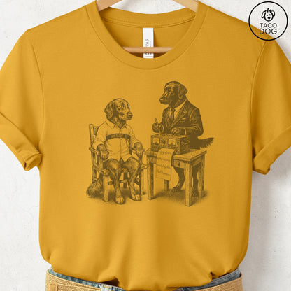 Flat-Coated Retriever Polygraph T-Shirt Mustard Taco-Dog