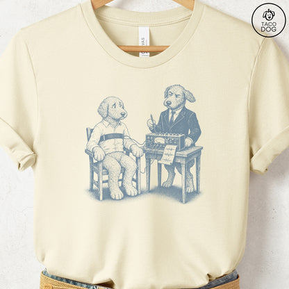Doodle Polygraph T-Shirt Natural Taco-Dog