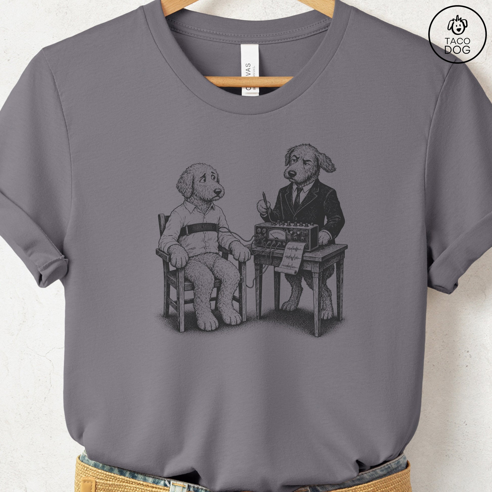 Doodle Polygraph T-Shirt Storm Taco-Dog