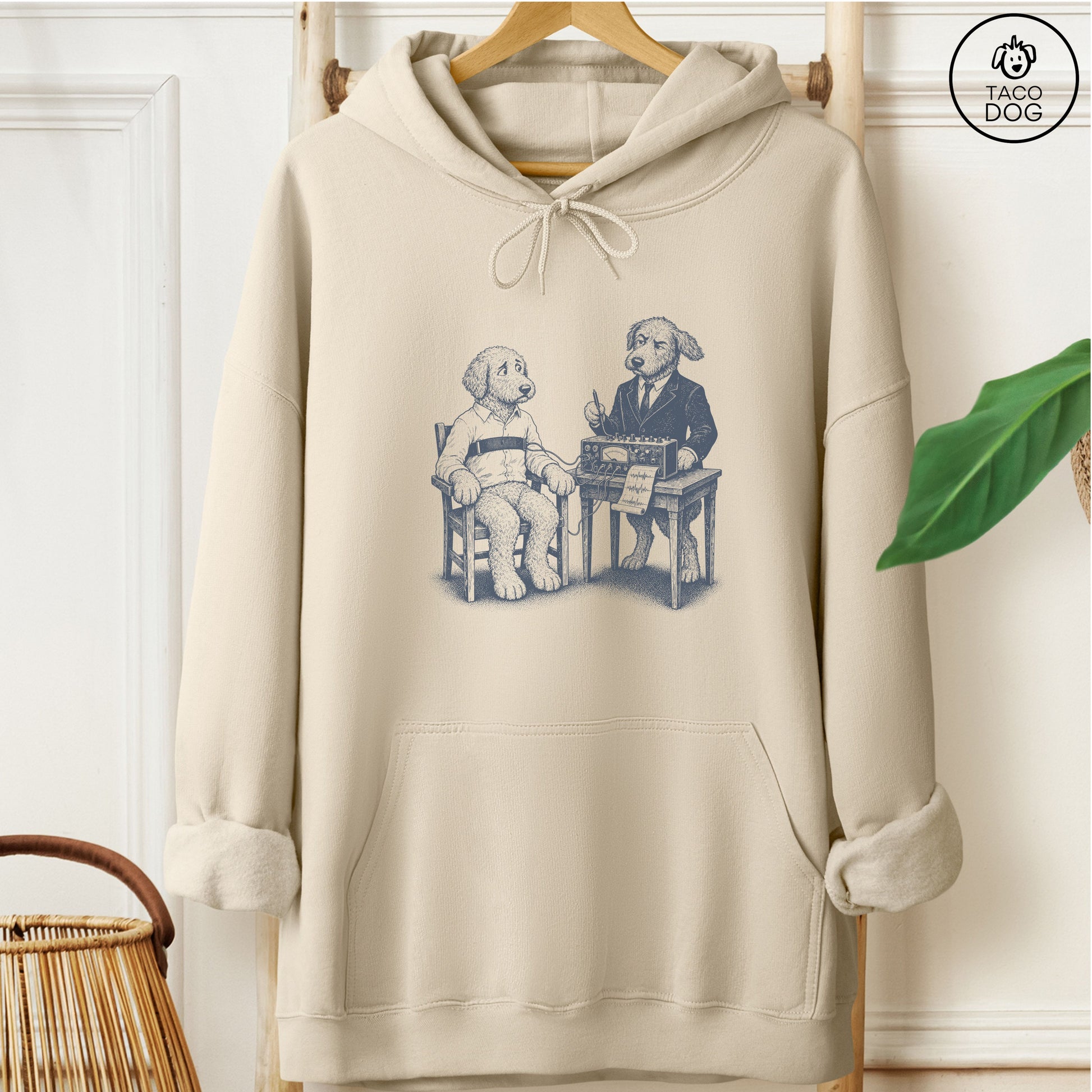 Doodle Polygraph Hoodie Sand Taco-Dog