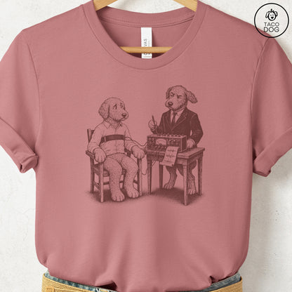 Doodle Polygraph T-Shirt Heather Mauve Taco-Dog