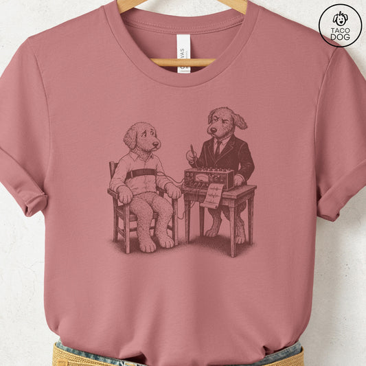 Doodle Polygraph T-Shirt Heather Mauve Taco-Dog