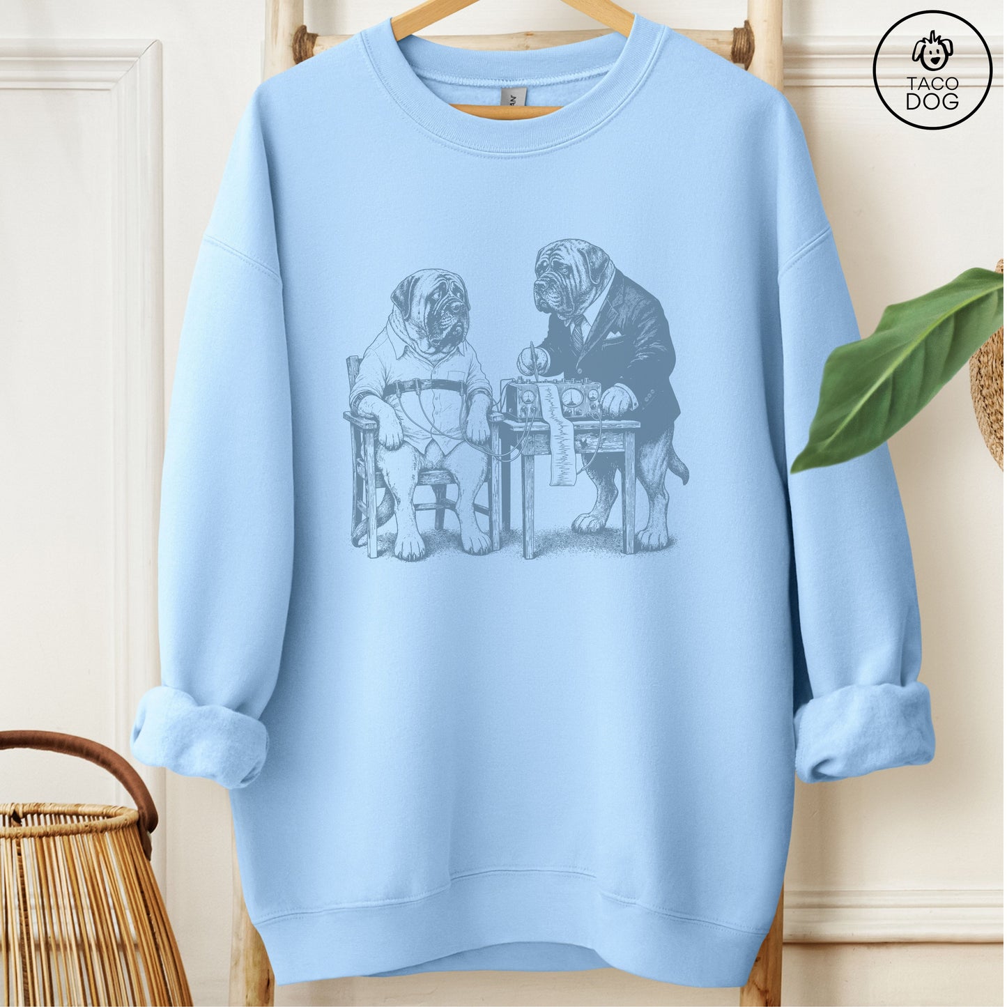 Mastiff Polygraph Sweatshirt Light Blue Taco-Dog