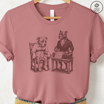Pitbull Polygraph T-Shirt Heather Mauve Taco-Dog