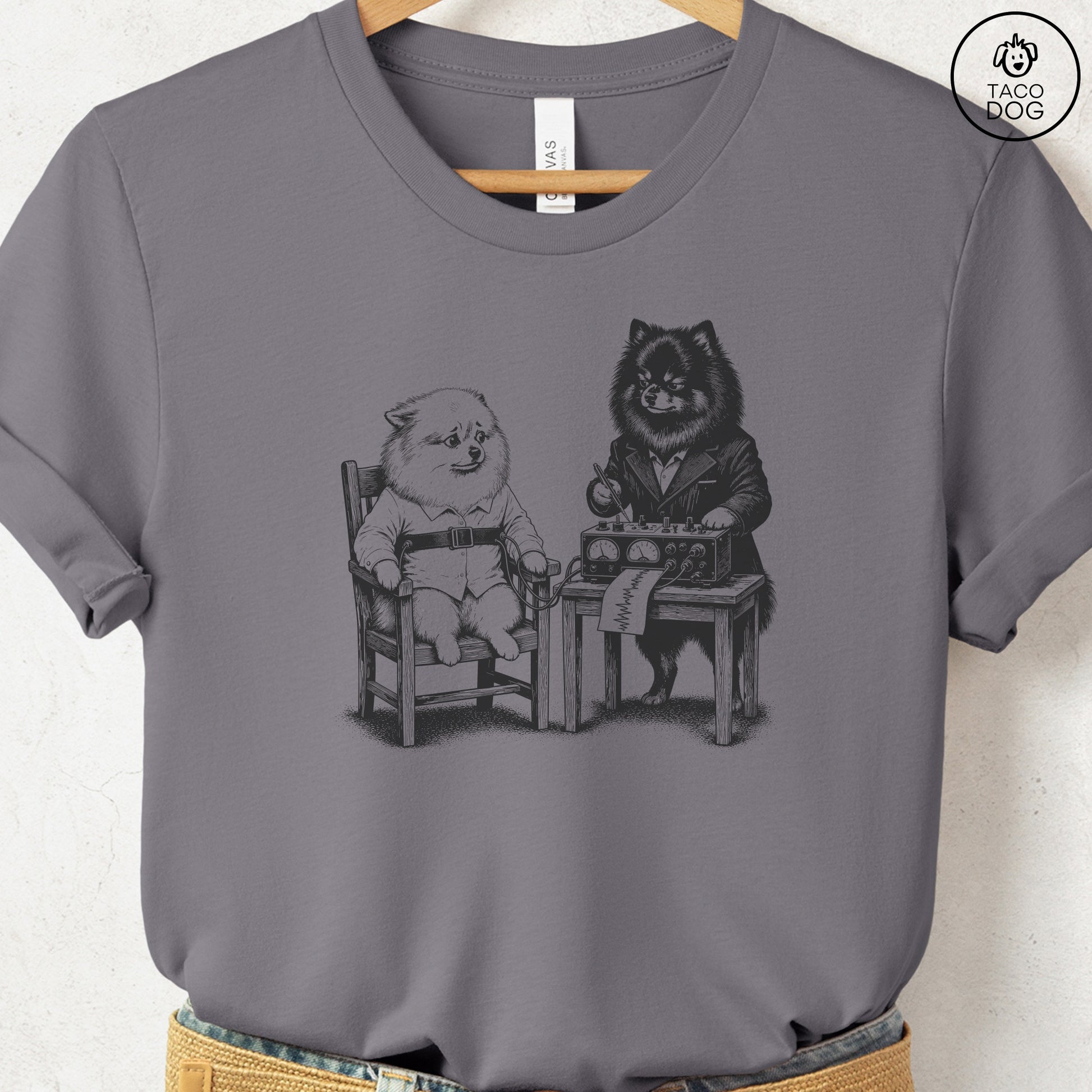 Pomeranian Polygraph T-Shirt Storm Taco-Dog