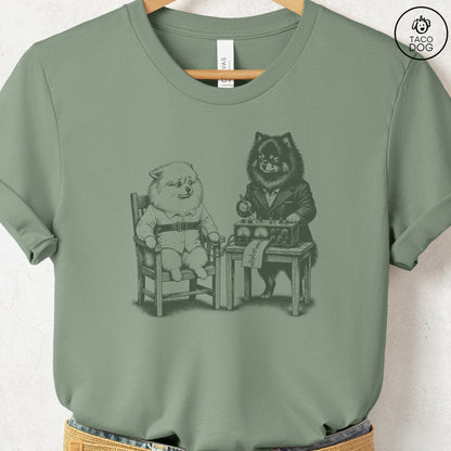 Pomeranian Polygraph T-Shirt Sage Taco-Dog