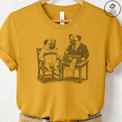 Pug Polygraph T-Shirt Mustard Taco-Dog