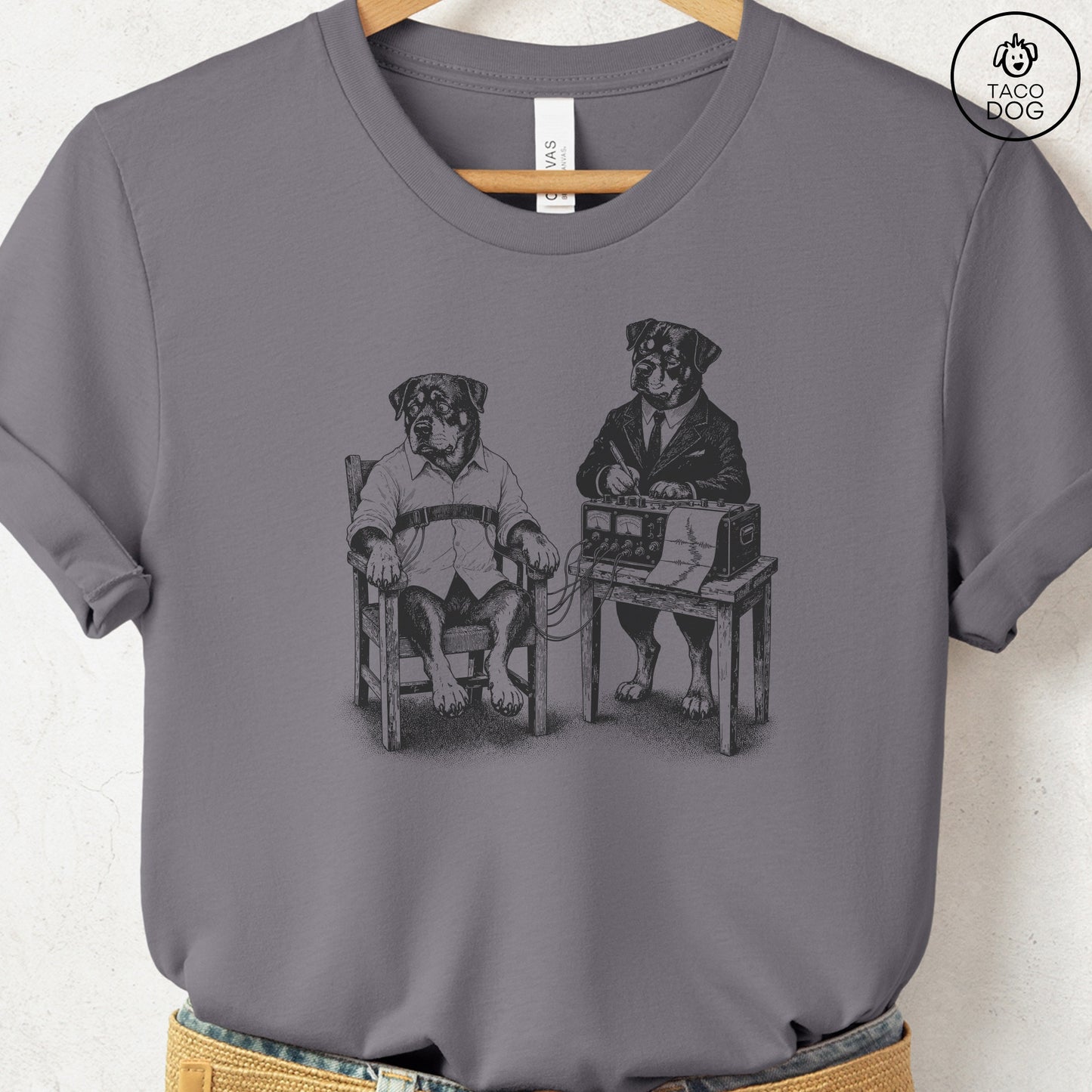 Rottweiler Polygraph T-Shirt Storm Taco-Dog