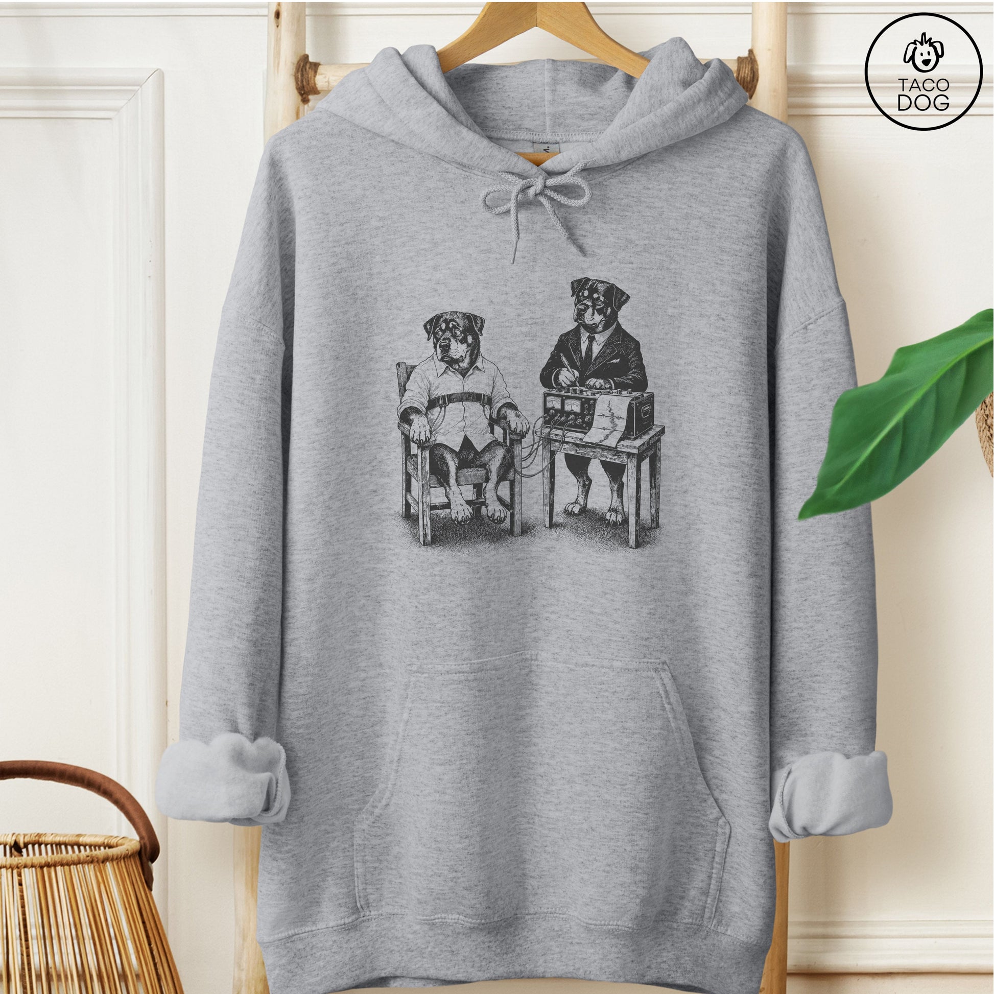 Rottweiler Polygraph Hoodie Graphite Heather Taco-Dog