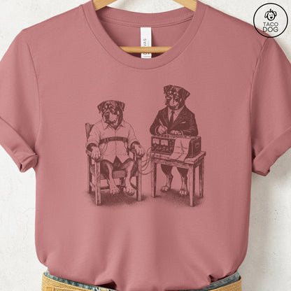 Rottweiler Polygraph T-Shirt Heather Mauve Taco-Dog