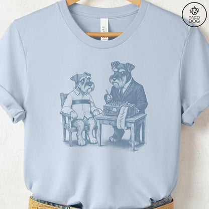 Schnauzer Polygraph T-Shirt Light Blue Taco-Dog
