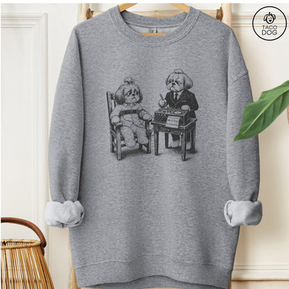 Shih Tzu Polygraph Sweatshirt Graphite Heather Taco-Dog