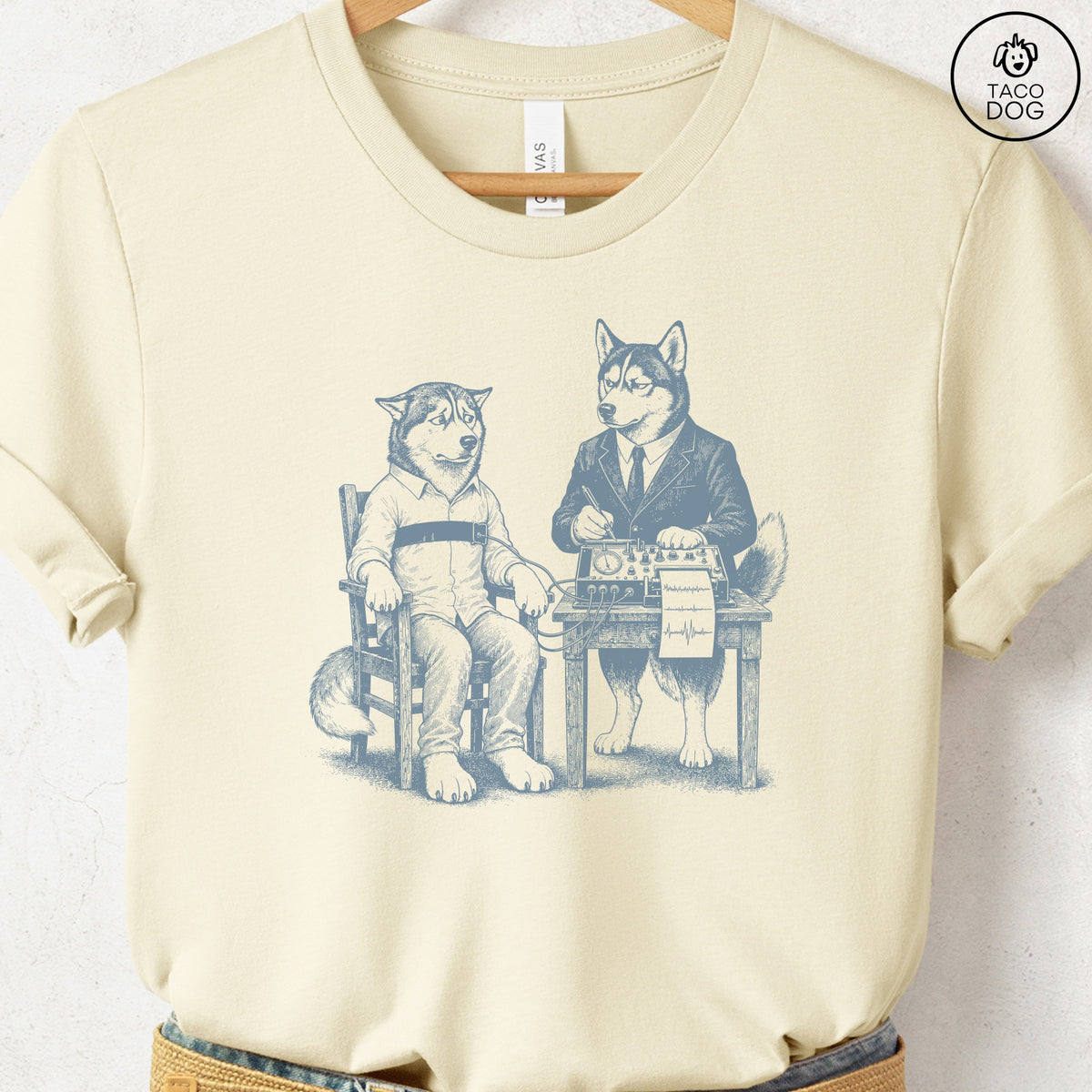 Husky Polygraph T-Shirt, design close-up