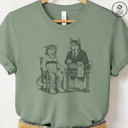 Husky Polygraph T-Shirt Sage Taco-Dog