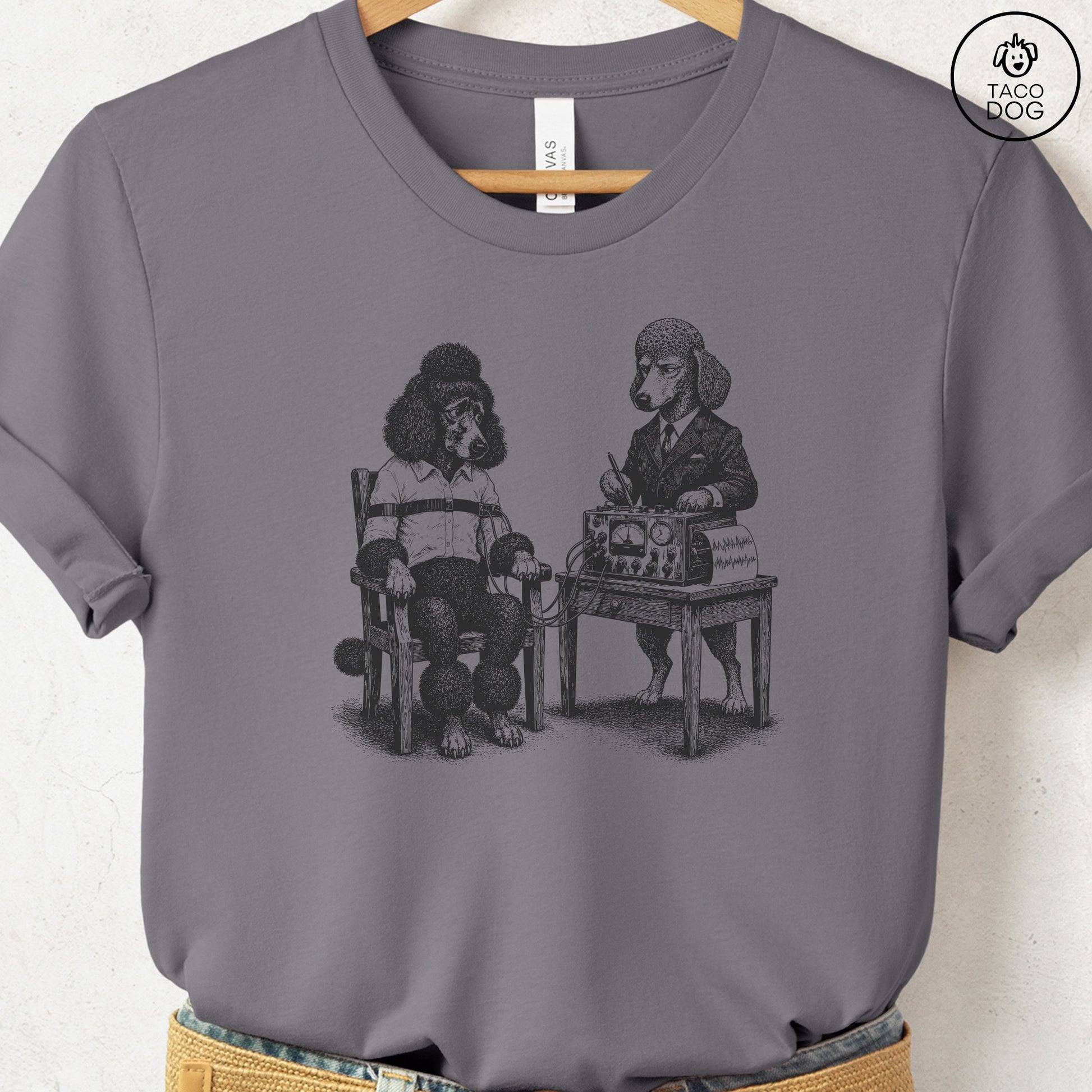 Poodle Polygraph T-Shirt Storm Taco-Dog
