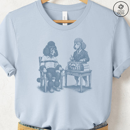 Poodle Polygraph T-Shirt Light Blue Taco-Dog