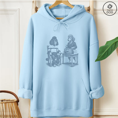 Poodle Polygraph Hoodie Light Blue Taco-Dog