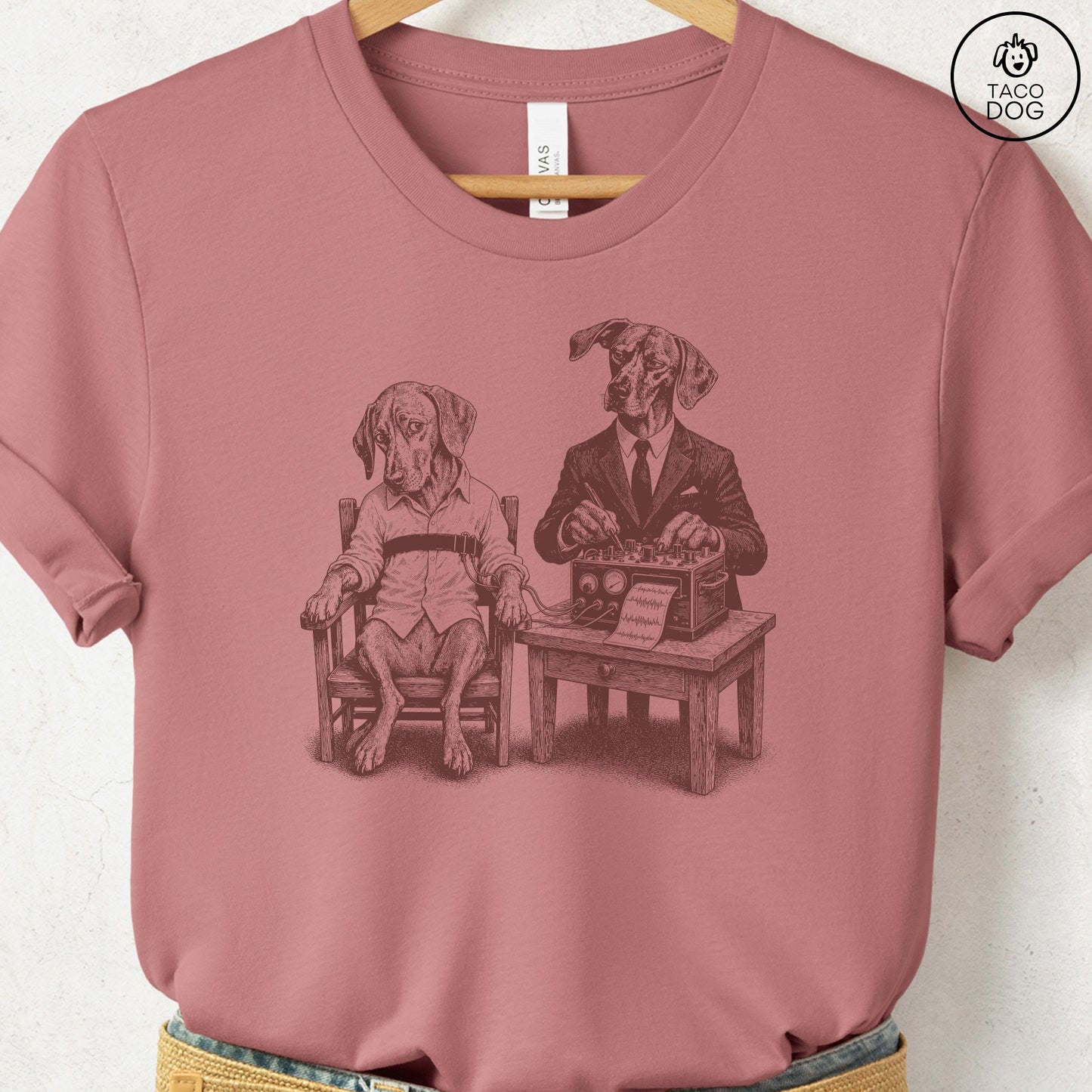 Vizsla Polygraph T-Shirt Heather Mauve Taco-Dog