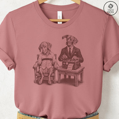 Vizsla Polygraph T-Shirt Heather Mauve Taco-Dog
