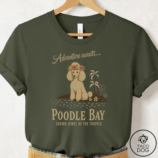 Poodle Bay T-Shirt Military Green Taco-Dog