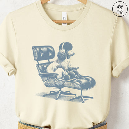 Poodle Eames Headphones T-Shirt Natural XS Taco-Dog