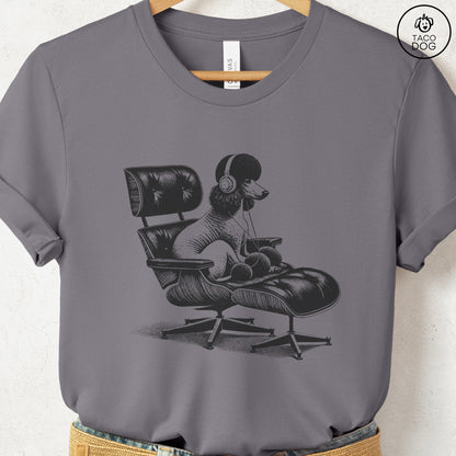 Poodle Eames Headphones T-Shirt Storm XS Taco-Dog