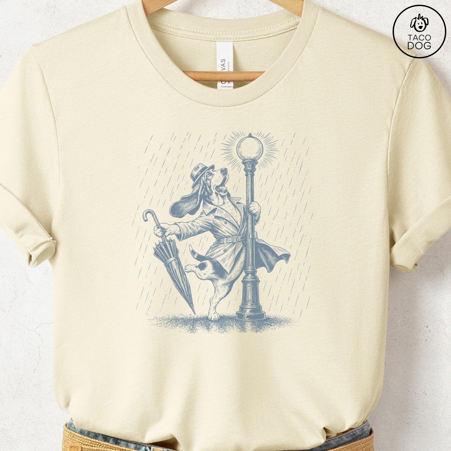 Basset Hound Rain T-Shirt