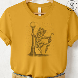Yorkshire Terrier Yorkie Rain T-Shirt Mustard Taco-Dog