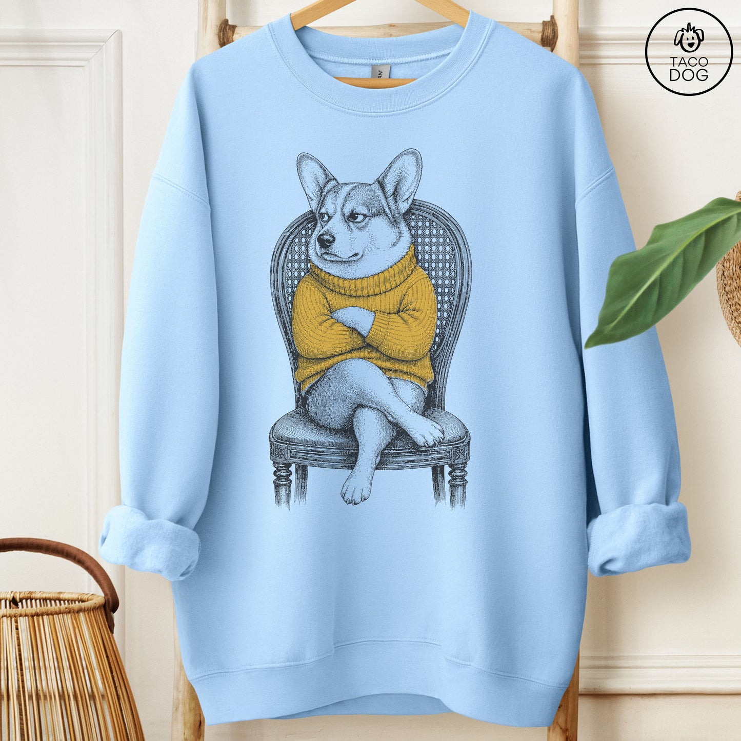 Corgi Reluctant Turtleneck Sweatshirt