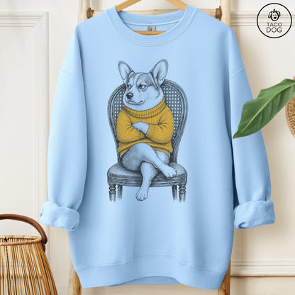 Corgi Reluctant Turtleneck Sweatshirt